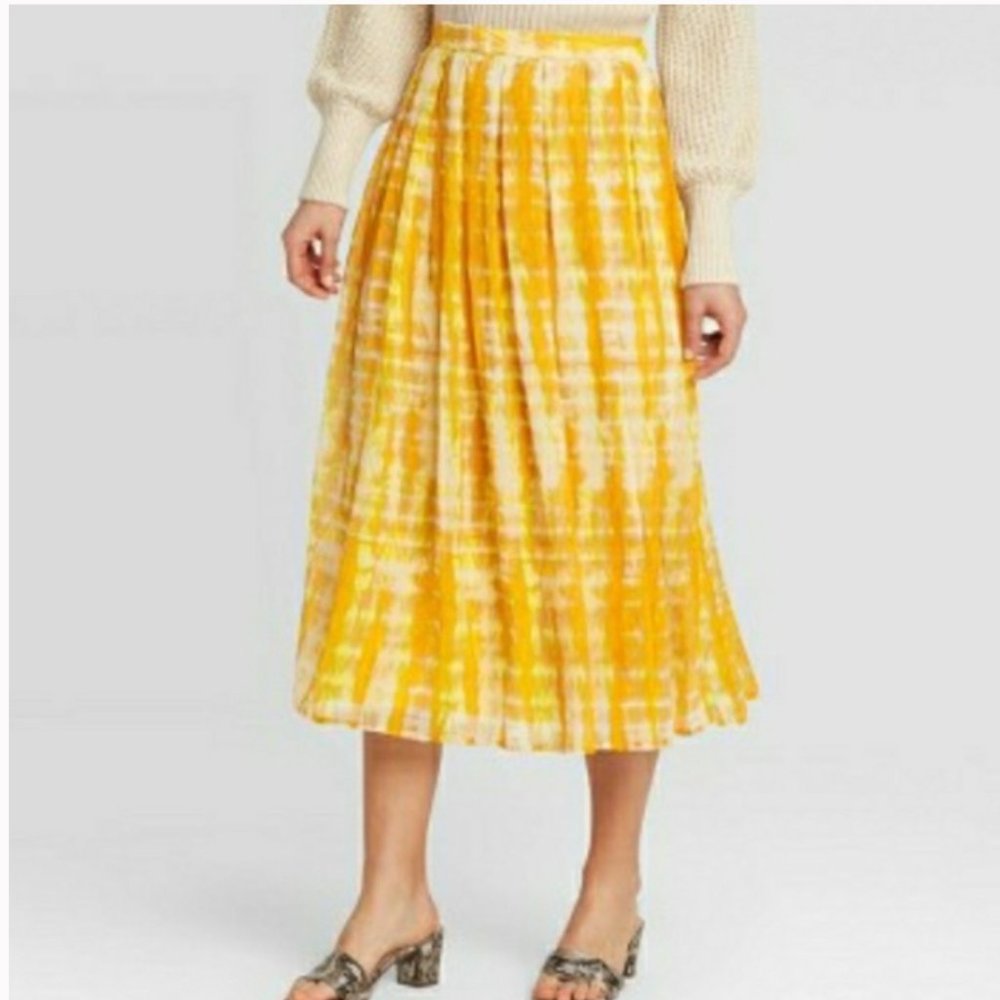 NWT! Yellow Tie Dye Skirt by Who What Wear